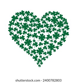 Clover Leaves for Green background with three-leaved shamrocks. st patrick's day background, holiday symbol.