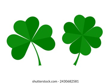 Clover leaves hand drawn. St Patrick's Day symbol, Irish lucky shamrock background.Endless repeated backdrop, texture, wallpaper.