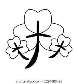 clover leaves happy st patricks day vector illustration