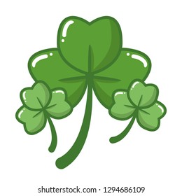 clover leaves happy st patricks day vector illustration