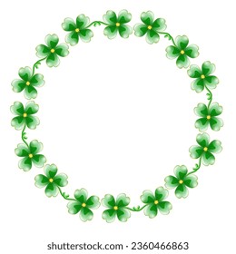 clover leaves holiday round frame