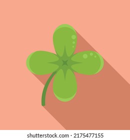 Clover deja un vector plano de icono. Suerte irlandesa. Día de Irlanda