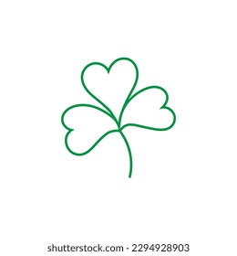Clover leaves icon vector. Saint  Patrick Day illustration sign. leprechaun symbol or logo.
