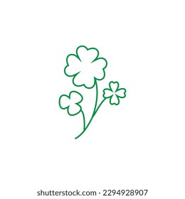 Clover leaves icon vector. Saint  Patrick Day illustration sign. leprechaun symbol or logo.