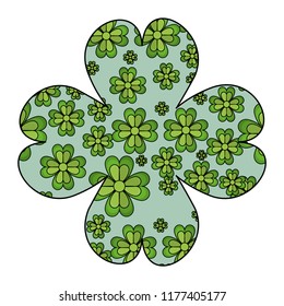 Clover leaves inside clover frame