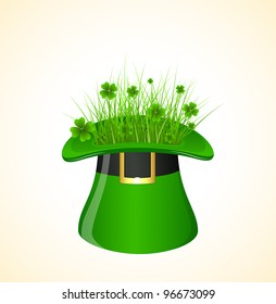 Clover Leaves in Leprechaun Hat