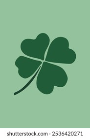 Clover leaves on a green background.Eps 10 vector.