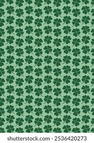 Clover leaves on a green background.Eps 10 vector.