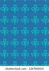 clover leaves pattern vector background
