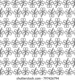 clover leaves seamless pattern st patricks day background wallpaper