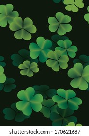 Clover leaves seamless pattern. Clover texture.
