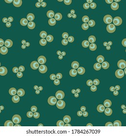 Clover leaves seamless vector pattern in green. Simple surface print design for fabrics, stationery, wrapping paper, textiles, scrapbooking, and packaging.
