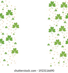 clover leaves and star pattern, for printing on paper, fabric, wallpaper, wrapping paper