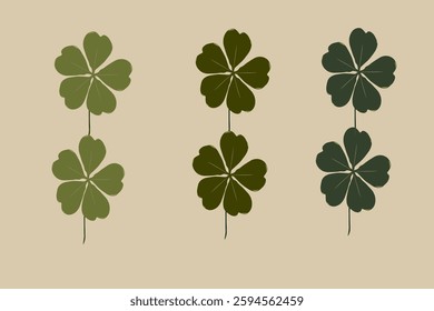 clover leaves vector image colors