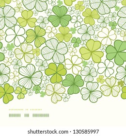 Clover line art horizontal decor seamless pattern background