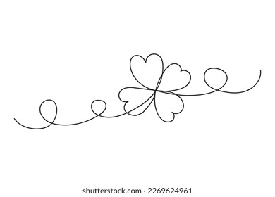 Clover line, great design for any purposes. Vector illustration.