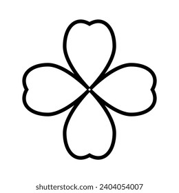 Clover line icon vector illustration