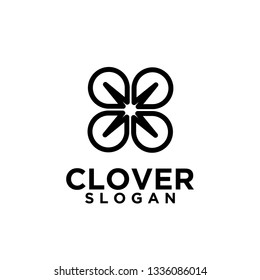 clover line logo icon designs vector illustration