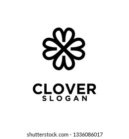 clover line logo icon designs vector illustration