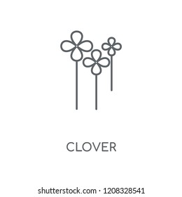 Clover linear icon. Clover concept stroke symbol design. Thin graphic elements vector illustration, outline pattern on a white background, eps 10.