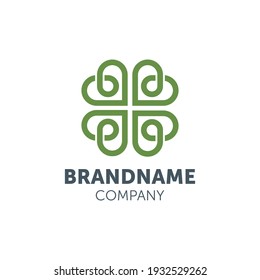 diseño de logotipo de tracción con geometría