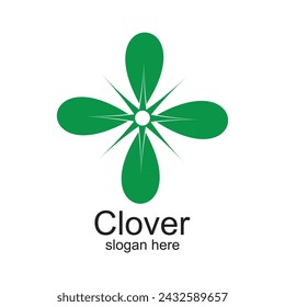 Clover logo design simple concept Premium Vector