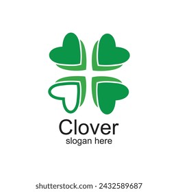 Clover logo design simple concept Premium Vector