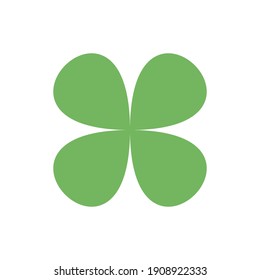 Clover Logo. Four Leaf Clover Icon. Gren Clover