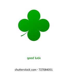 Clover logo, good luck emblem