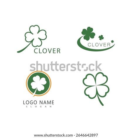 Clover logo simple symbol and design