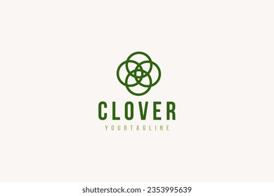 Clover logo vector icon illustration