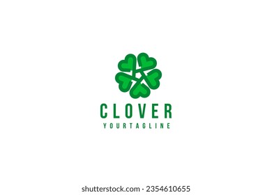 Clover logo vector icon illustration