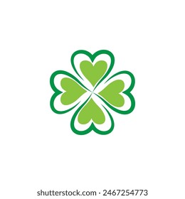 Clover logo vector template nature and symbol
