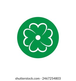 Clover logo Vector Plantilla naturaleza y símbolo