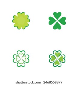 Clover logo Vector Plantilla naturaleza y símbolo