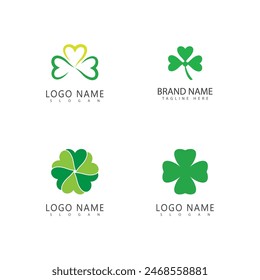 Clover logo vector template nature and symbol