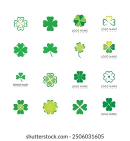 Clover logo vector template nature and symbol