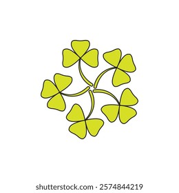 Clover logo vector template nature and symbol