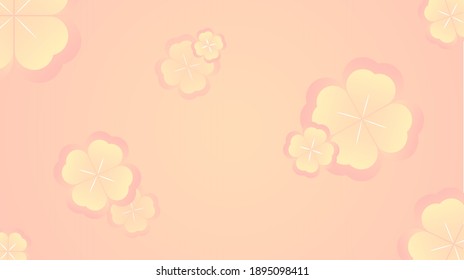 The clover in love background