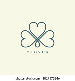 Clover And Love Logo Design Download Template Graphic