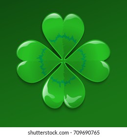 Clover for luck, four-leaved