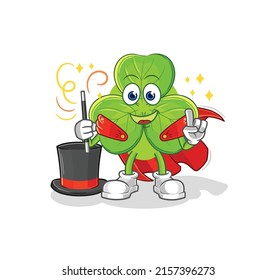 the clover magician illustration. character vector