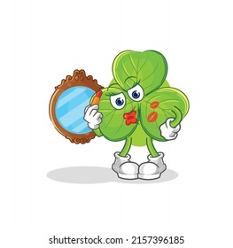 the clover make up mascot. cartoon vector