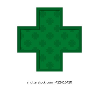 clover medical symbol image vector icon