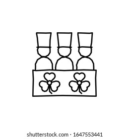 Clover, men icon. Simple line, outline vector elements of Patrick's day icons for ui and ux, website or mobile application
