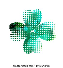 Klee mehrfarbig. Alles Gute zum St. Patrick's Day! Vektorgrafik