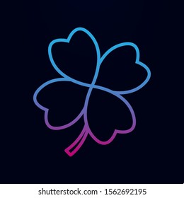 Clover nolan icon. Simple thin line, outline vector of casino icons for ui and ux, website or mobile application