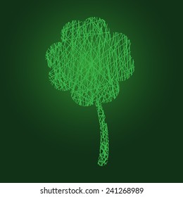 Clover on a green background.