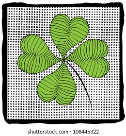 clover on pattern background