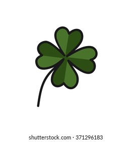 Clover on a white background. St. Patrick's Day. Vector.
